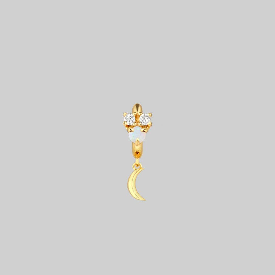 CLASSICS MOONLIGHT. Opal Moon Clicker Ring - Gold Earrings 5 CLASSICS MOONLIGHT. Opal Moon Clicker Ring - Gold Earrings