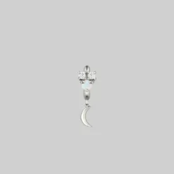 CLASSICS MOONLIGHT. Opal Moon Clicker Ring - Silver Earrings 13 CLASSICS MOONLIGHT. Opal Moon Clicker Ring - Silver Earrings
