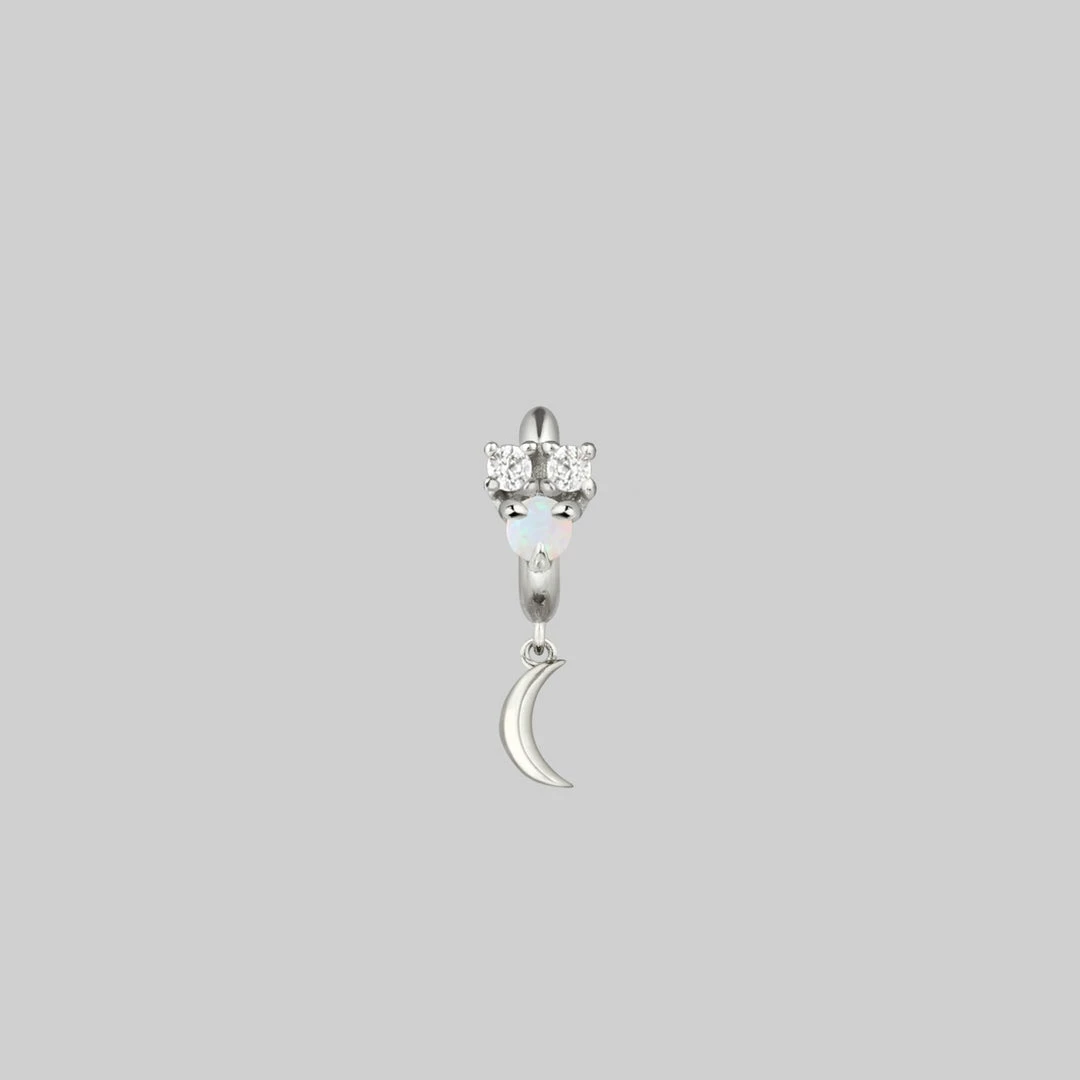CLASSICS MOONLIGHT. Opal Moon Clicker Ring - Silver Earrings 5 CLASSICS MOONLIGHT. Opal Moon Clicker Ring - Silver Earrings