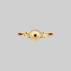 CLASSICS STELLAR. Black Spinel Star Gold Ring Rings