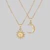 CLASSICS ELIN. Sun & Moon Layering Necklaces - Gold Necklaces & Chains