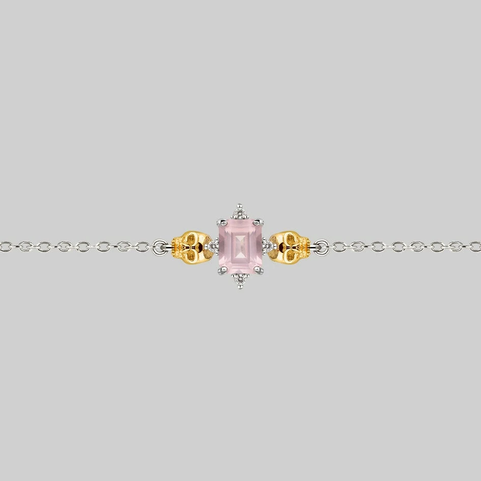 VALENTINES 2022 Necklaces & Chains STAR CROSSED LOVERS. Rose Quartz & Skulls Choker - Silver 1 VALENTINES 2022 Necklaces & Chains STAR CROSSED LOVERS. Rose Quartz & Skulls Choker - Silver