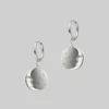 CLASSICS DARK HOUR. Mini Moon Crescent Hoop Earrings - Silver