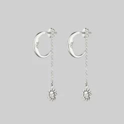CLASSICS DAWN. Man In The Moon & Star Earrings - Silver