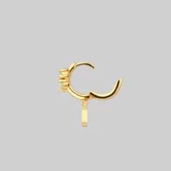 CLASSICS MOONLIGHT. Opal Moon Clicker Hoop Earrings - Gold