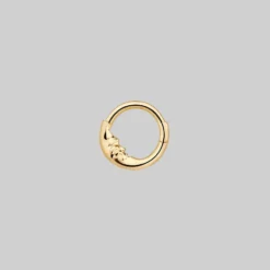 CLASSICS MAN IN THE MOON. Gold Clicker Ring - Septum Earrings