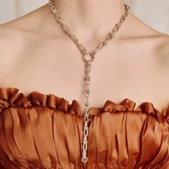 AW21 ARMOUR. Multiway U Ball Link Chain Necklace - Silver Necklaces & Chains