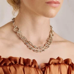 AW21 Necklaces & Chains ARMOUR. Multiway U Ball Link Chain Necklace - Gold