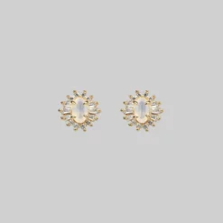 End Of Line AURELIA. Opal Cluster Gold Earrings