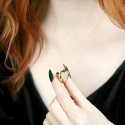 End Of Line LOTTY. Etched Heart Photo Locket Necklace - Gold 8 End Of Line LOTTY. Etched Heart Photo Locket Necklace - Gold