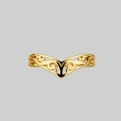 CLASSICS TRIBE. Gold Chevron Ring