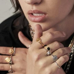 CLASSICS DARLING. Shield Signet Ring - Gold Rings