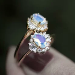 CLASSICS AURELIA. Opal Cluster Silver Ring Rings