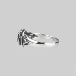 CLASSICS DEATHLY ROSE. Flourishing Rose Silver Ring