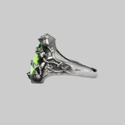 CLASSICS VERIDIAN. Dark Foliage Green Crystal Ring Rings