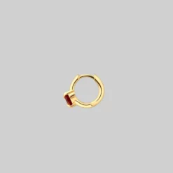 CLASSICS HEART & SOUL. Garnet Heart Clicker Ring - Gold 11 CLASSICS HEART & SOUL. Garnet Heart Clicker Ring - Gold