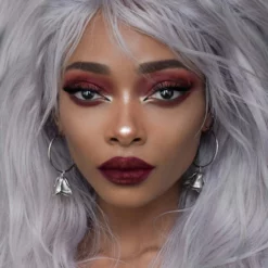 CLASSICS A SINGLE ROSE. Hoop Earrings - Silver