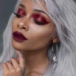 CLASSICS A SINGLE ROSE. Hoop Earrings - Silver