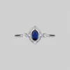 CLASSICS HAWTHORNE. Detailed Royal Blue Silver Ring