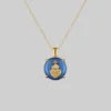 CLASSICS VIRTUE. Glass Sacred Heart Necklace - Gold