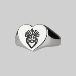 CLASSICS Rings ARDOUR. Sacred Heart Signet Ring - Silver