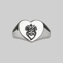 CLASSICS Rings ARDOUR. Sacred Heart Signet Ring - Silver