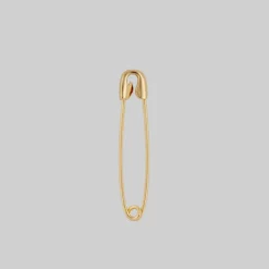 CLASSICS SOLENE. Safety Pin Single Earring - Gold Earrings
