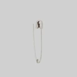 CLASSICS SOLENE. Safety Pin Single Earring - Silver