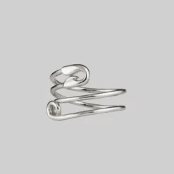 CLASSICS SOLENE. Safety Pin Wrap Ring -Silver