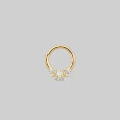 CLASSICS MOONDANCE. Moon Gold Clicker Ring - Septum