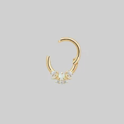 CLASSICS MOONDANCE. Moon Gold Clicker Ring - Septum