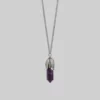 CLASSICS DEATH BLOOM. Amethyst Gemstone Necklace - Silver