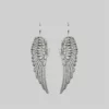 CLASSICS FALLEN SAINT. Angel Wing Hoop Earrings - Silver