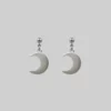 End Of Line AYSU. Mini Moon Earrings - Silver