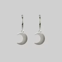 CLASSICS AYSU. Mini Moon Hoop Earrings - Silver