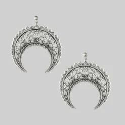 End Of Line EASTERN CRESCENT. Silver Earrings