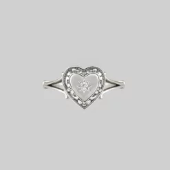 CLASSICS MY DARLING. Heart & Cubic Zirconia Ring - Silver