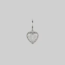 CLASSICS MY DARLING. Heart Cubic Zirconia Hoop Earrings - Silver