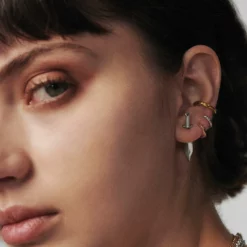 CLASSICS TORN. Short Dagger Single Earring - Silver Earrings