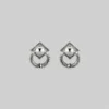 AW21 DEFEND. Ornate Grand Door Knocker Earrings - Silver
