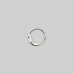 CLASSICS MAN IN THE MOON. Silver Clicker Ring - Septum