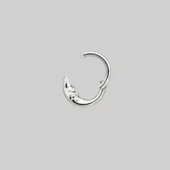 CLASSICS MAN IN THE MOON. Silver Clicker Ring - Septum 9 CLASSICS MAN IN THE MOON. Silver Clicker Ring - Septum