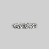 CLASSICS MAUD. Scroll Detail Band Ring - Silver
