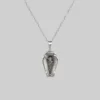 CLASSICS Necklaces & Chains REBIRTH. Rose Under Glass Coffin Necklace - Silver
