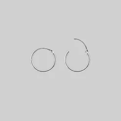 CLASSICS MINI ANWAR. Lion Knocker Hoop Earrings - Silver