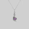 AW21 INSIDIOUS. Amethyst Coiled Snake Necklace - Silver Necklaces & Chains