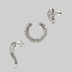 CLASSICS Earrings VEGA. 3 Piece Snake Wrap Earring - Silver