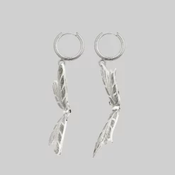 CLASSICS NEW DAWN. Huge Butterfly Hoop Earrings - Silver 6 CLASSICS NEW DAWN. Huge Butterfly Hoop Earrings - Silver