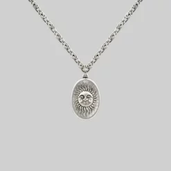 CLASSICS DAWN. Symbolic Sun Face Necklace - Silver