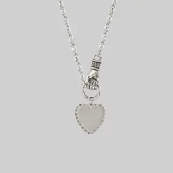 CLASSICS HAND OF GLORY. Grasping Heart Necklace - Silver Necklaces & Chains